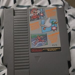 Nintendo Gray NES Cartridge with Duck Hunt / Super Mario / Track & Field Label